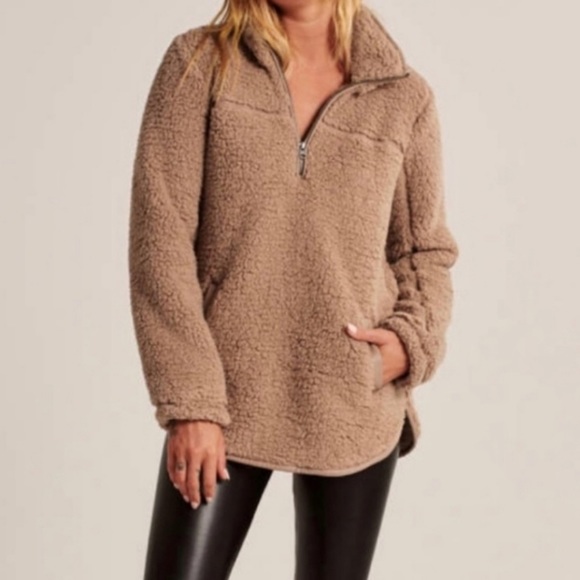 Abercrombie Half Zip Sherpa XS - Picture 2 of 10